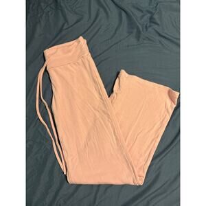 Unbranded Baby Pink Wide Leg Low Rise Flowy Pants Women's Size Small